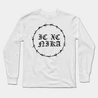 ICXC NIKA Gothic Barbed Wire Hardcore Punk Long Sleeve T-Shirt